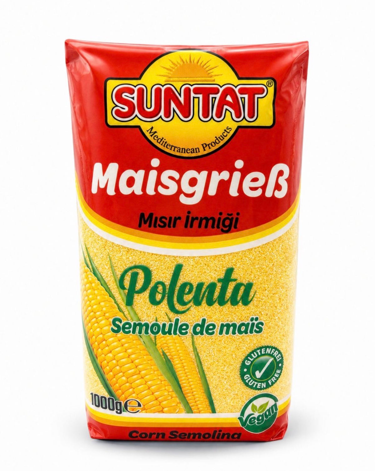 Karton 10x Maisgrieß Polenta 1000g Vegan, Suntat