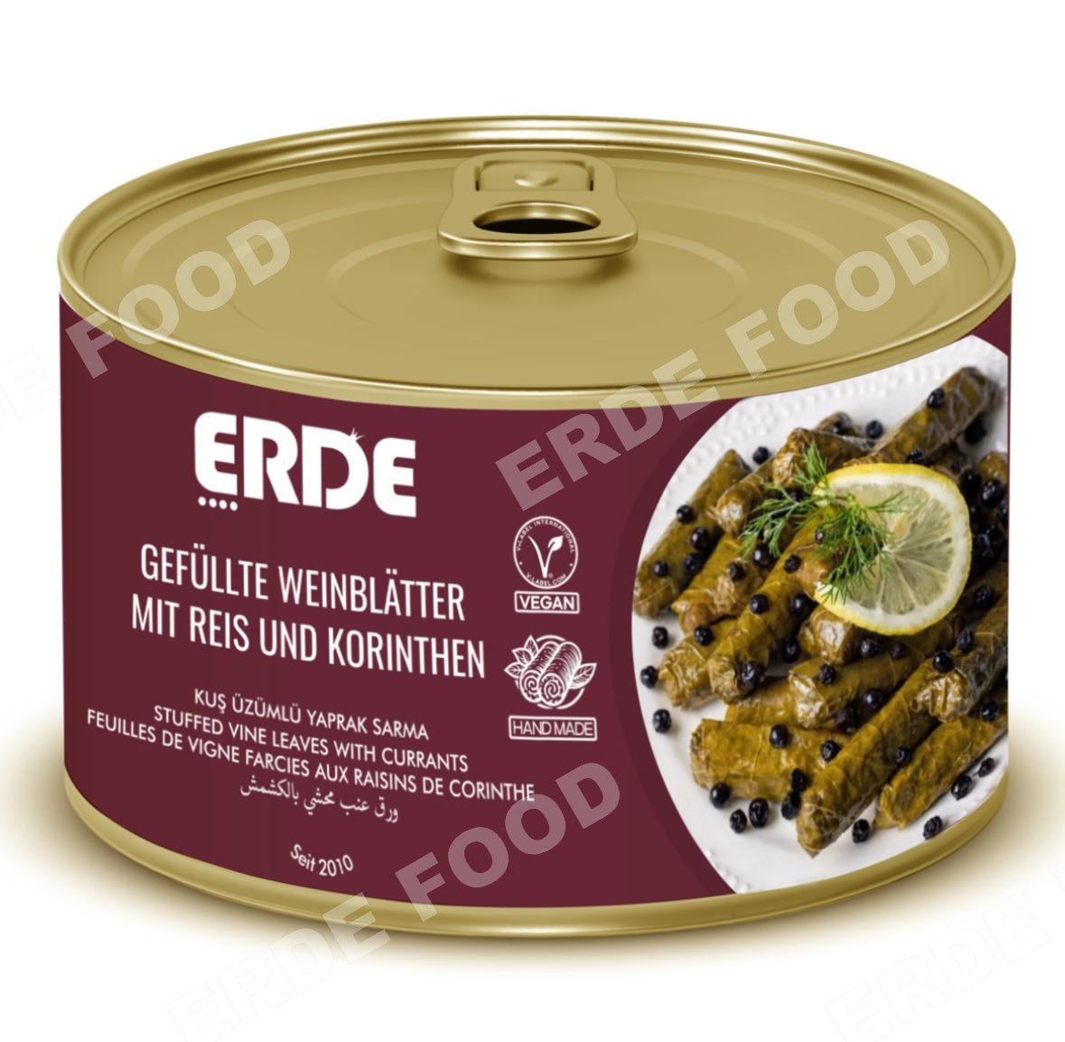 Karton 12x Gefüllte Weinblätter mit Reis und Korinthen ERDE – 400g